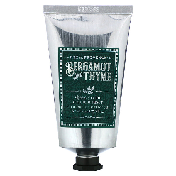 European Soaps‏, Shave Cream, Bergamot and Thyme, 2.5 fl oz (75 ml)
