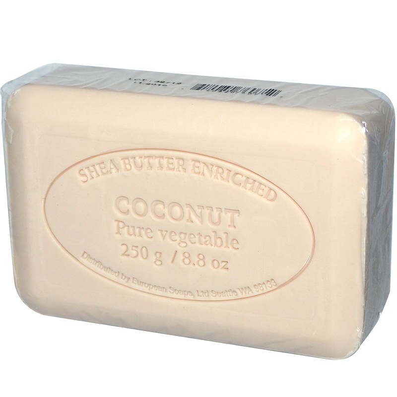 European Soaps, Pre de Provence, Bar Soap, Coconut, 8.8 oz (250 g) iHerb