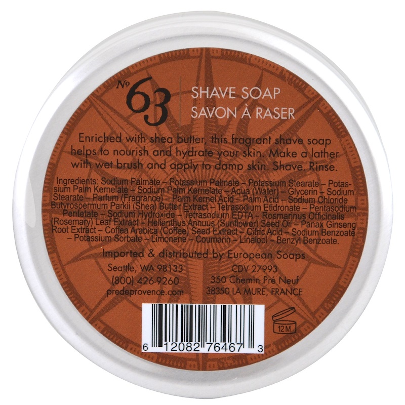 European Soaps, Pre de Provence, No. 63 Shave Soap, 5.25 oz (150 g) iHerb