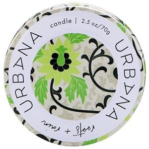 Отзывы о Европеан Соапс, Urbana, Soy Blend Candle, Roots + Rain, 2.5 oz (70 g)