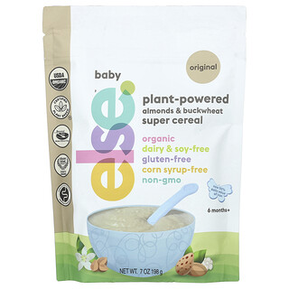 Else, Baby, Plant-Powered Almonds & Buckwheat Super Cereal, 6 Months+, Original, 198 g