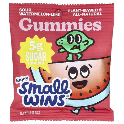 Enjoy Small Wins , Gummies, Sour Watermelon-Lime, 1.8 Oz (50 G)