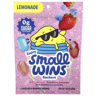 Enjoy Small Wins, Suckers, Limonada, 12 unidades, 120 g (4,23 oz)