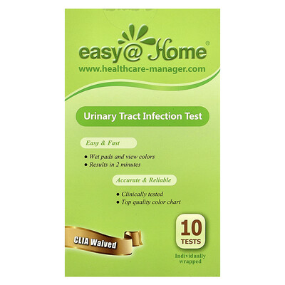 Product Image for Easy@Home, Urinary Tract Infection Test, 10 Individually Wrapped Tests