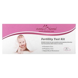Easy@Home, Doğurganlık Testi Kiti, 50 Yumurtlama Testi, 20 Gebelik Testi, 1 Bazal Termometre, 141 Parça Kit