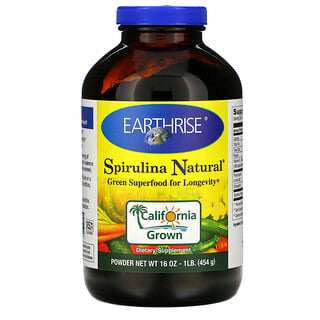 Earthrise, Spirulina Natural, добавка со спирулиной, 454 г (16 унций)