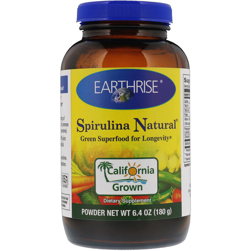 Earthrise, Spirulina Natural Powder, 6.4 oz (180 g) iHerb