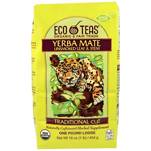 Купить Eco Teas, Yerba Mate, листья и стебли (без тепловой обработки), 16 унции (445 г)  на IHerb