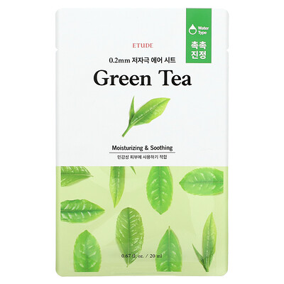 

Etude, Green Tea Beauty Mask, 1 Sheet Mask, 0.67 fl oz (20 ml)