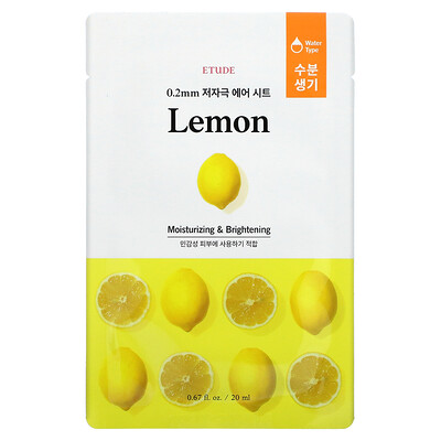 

Etude Lemon Beauty Mask 1 Sheet Mask 0.67 fl oz (20 ml)