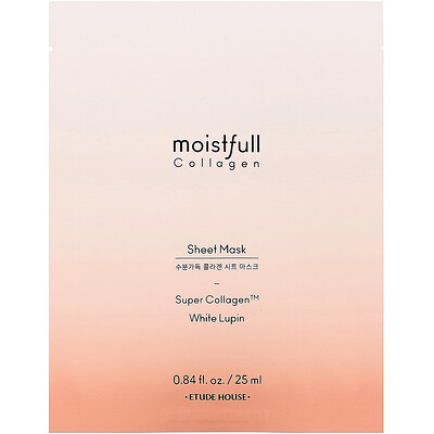Etude Moistfull Collagen, Beauty Sheet Mask, 1 Sheet, 0.84 fl oz (25 ml)