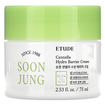 Купить Etude Soon Jung, гидробарьерный крем с центеллой, 75 мл (2, 53 жидк. Унции)
