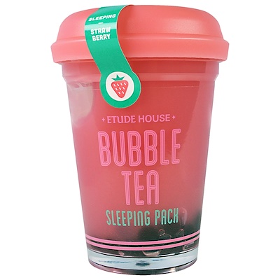 Etude House 珍珠奶茶睡眠面膜,草莓,3.5盎司(100克)