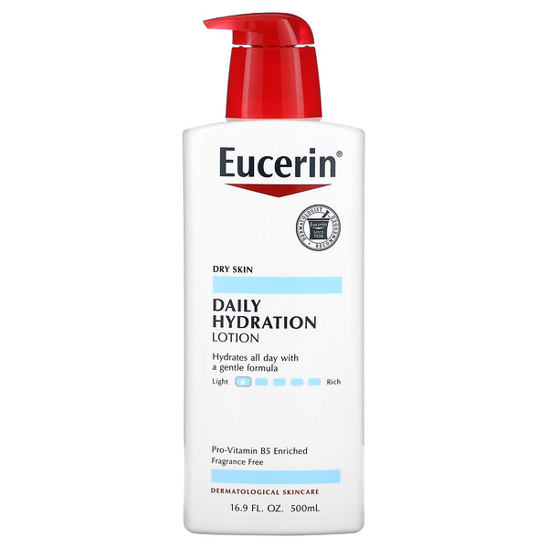 Eucerin, Daily Hydration Lotion, tägliche Feuchtigkeitslotion, ohne Duftstoffe, 500 ml (16,9 fl. oz.)