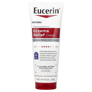 Eucerin, Eczema Relief Cream, bez vůně, 8 oz (226 g)