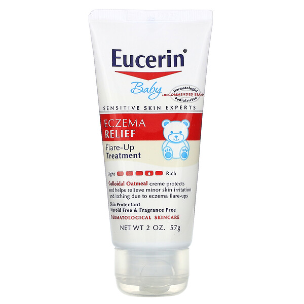 Eucerin, 유아용, 습진 완화제, 급성 피부염 진정, 향료 무함유, 57g(2oz)