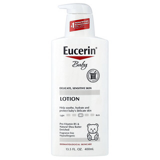 Eucerin, Dětské mléko, jemná, citlivá pokožka, bez vůně, 13,5 fl oz (400 ml)