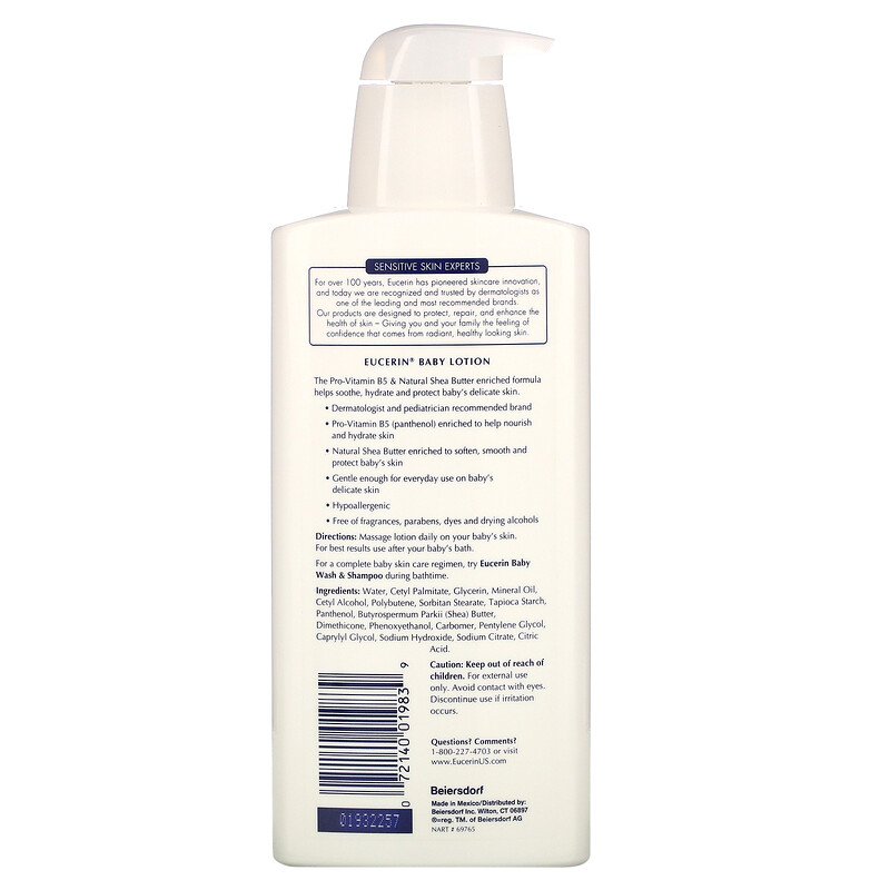 Eucerin, Baby, Lotion, Fragrance Free, 13.5 fl oz (400 ml) iHerb