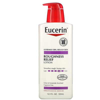 Eucerin Roughness Relief Lotion, Fragrance Free, 16.9 fl oz (500 ml)