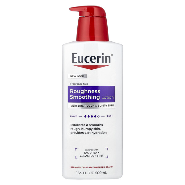 Eucerin Roughness Soothing Lotion, Very Dry, Rough & Bumpy Skin, Fragrance Free, 16.9 fl oz (500 ml)