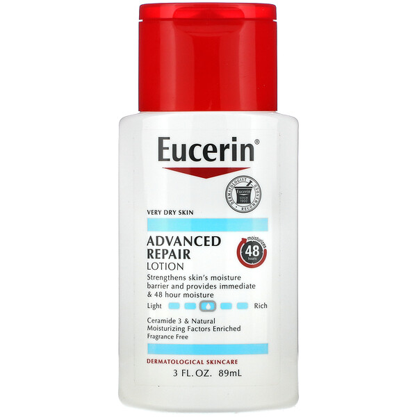 Eucerin, Π£Π»ΡΡΡΠ΅Π½Π½ΡΠΉ Π²ΠΎΡΡΡΠ°Π½Π°Π²Π»ΠΈΠ²Π°ΡΡΠΈΠΉ Π»ΠΎΡΡΠΎΠ½, Π±Π΅Π· ΠΎΡΠ΄ΡΡΠ΅ΠΊ, 89 ΠΌΠ» (3 ΠΆΠΈΠ΄ΠΊ. Π£Π½ΡΠΈΠΈ)