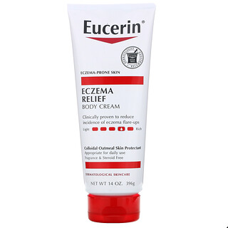 Eucerin, كريم الجسم لعلاج الإكزيما، للبشرة المعرضة للإكزيما، بدون رائحة، 14 أونصة (396 جم)