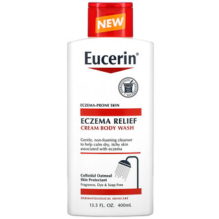 Eucerin, لعلاج الإكزيما، كريم استحمام، 13.5 أونصة سائلة (400 مل)