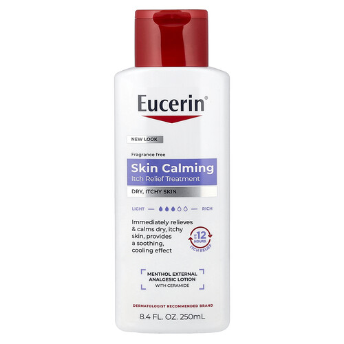 Eucerin, Itch Relief Treatment, Behandlung gegen Juckreiz, hautberuhigend, ohne Duftstoffe, 250 ml (8,4 fl. oz.)