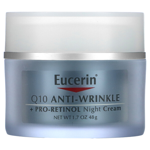 Eucerin, Q10 주름 개선 + 프로-레티놀 나이트 크림, 48g(1.7fl oz)