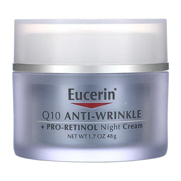 Eucerin, Q10 Anti-Wrinkle + Pro-Retinol Night Cream , 1.7 fl oz (48 g)