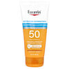 Eucerin,アドバンスド ハイドレーション、軽いつけ心地の日焼け止めローション、SPF50、無香料、150ml（5液量オンス）