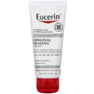 Eucerin, Original Healing 系列舒缓面霜，干敏肌适用，无香型，2 盎司（57 克）