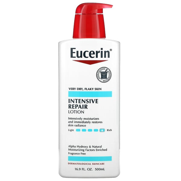 Eucerin, 集中的な修復、豊かな質感のローション、無香料、16.9 fl oz (500 ml)