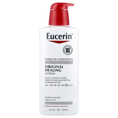 Eucerin , Original Healing Lotion, Fragrance Free, Fl Oz (500 Ml) Size 16.9