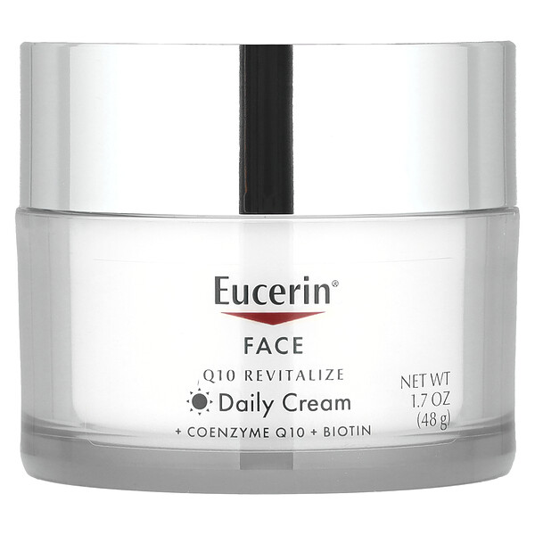 Eucerin Face, Q10 Revitalize Daily Cream, Fragrance Free, 1.7 oz (48 g)
