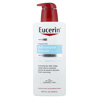 Eucerin, Advanced Repair Lotion, pro suchou až velmi suchou pleť, bez parfemace, 500 ml (16,9 fl oz)