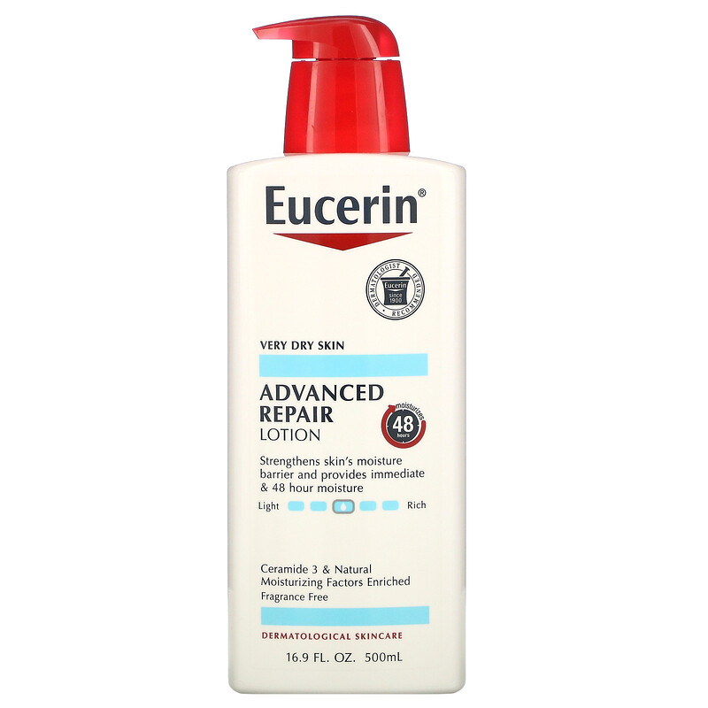 Eucerin, Advanced Repair Lotion, Fragrance Free, 16.9 fl oz (500 ml