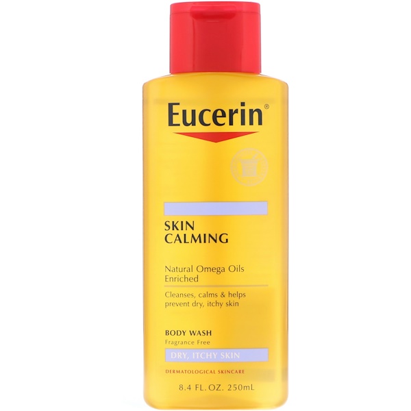 Eucerin, Hautberuhigendes Duschgel, für trockene, juckende Haut, ohne Duftstoffe, 250 ml (8,4 fl oz)