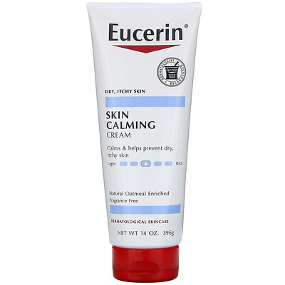 Eucerin Успокаивающий крем, для сухой, раздраженной кожи, без отдушек, 396 г (14 унций)
