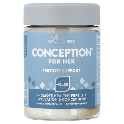 Eu Natural, Concepción para mujeres, Suplemento multivitamínico que favorece la fertilidad, 60 cápsulas vegetales