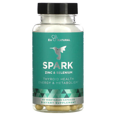 

Eu Natural Spark, цинк и селен, 60 вегетарианских капсул