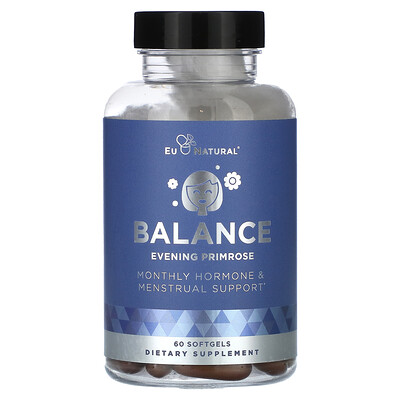 

Eu Natural, Balance, Evening Primrose, 60 Softgels