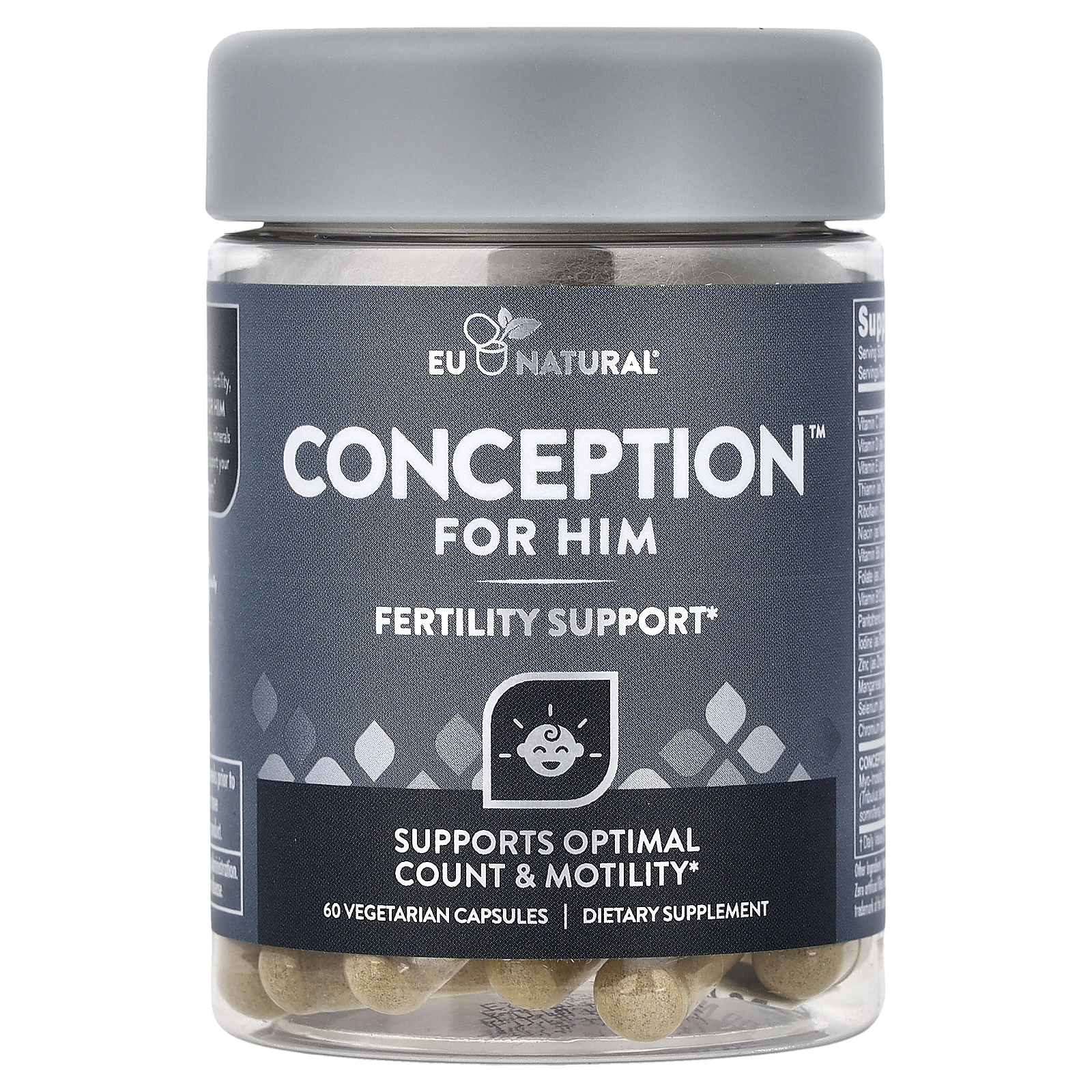 Conception&trade; For Him, Fertility Support, 60 Vegetarian Capsules