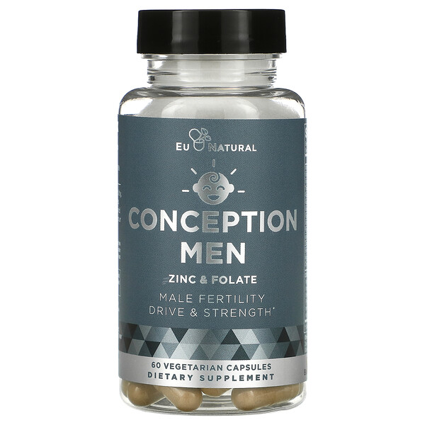 Conception Men，锌和叶酸补充剂，60 粒素食胶囊