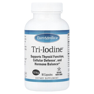 EuroMedica, Tri-Iodine®，12.5 毫克，90 粒胶囊