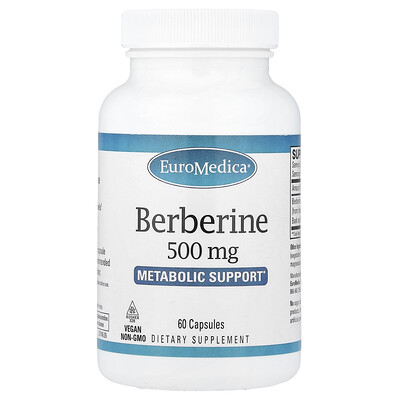 Product Image for EuroMedica, Berberine, 500 mg, 60 Capsules