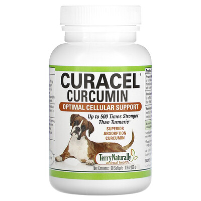 

Terry Naturally Curacel Curcumin, для собак, 60 мягких таблеток, 52 г (1,8 унции)