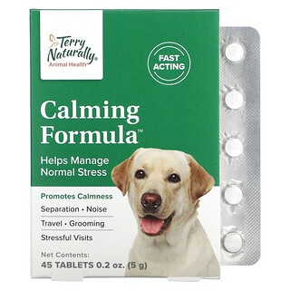 Terry Naturally, Nyugtató formula, kutyáknak, 45 tabletta, 0,2 uncia (5 g)
