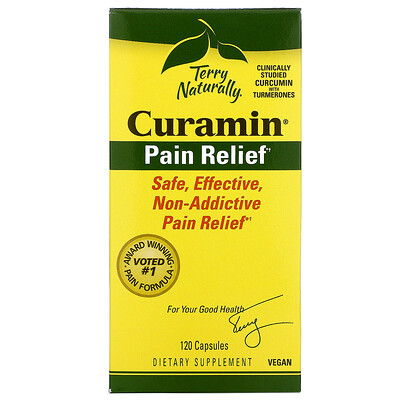 Terry Naturally Curamin, обезболивающее, 120 капсул