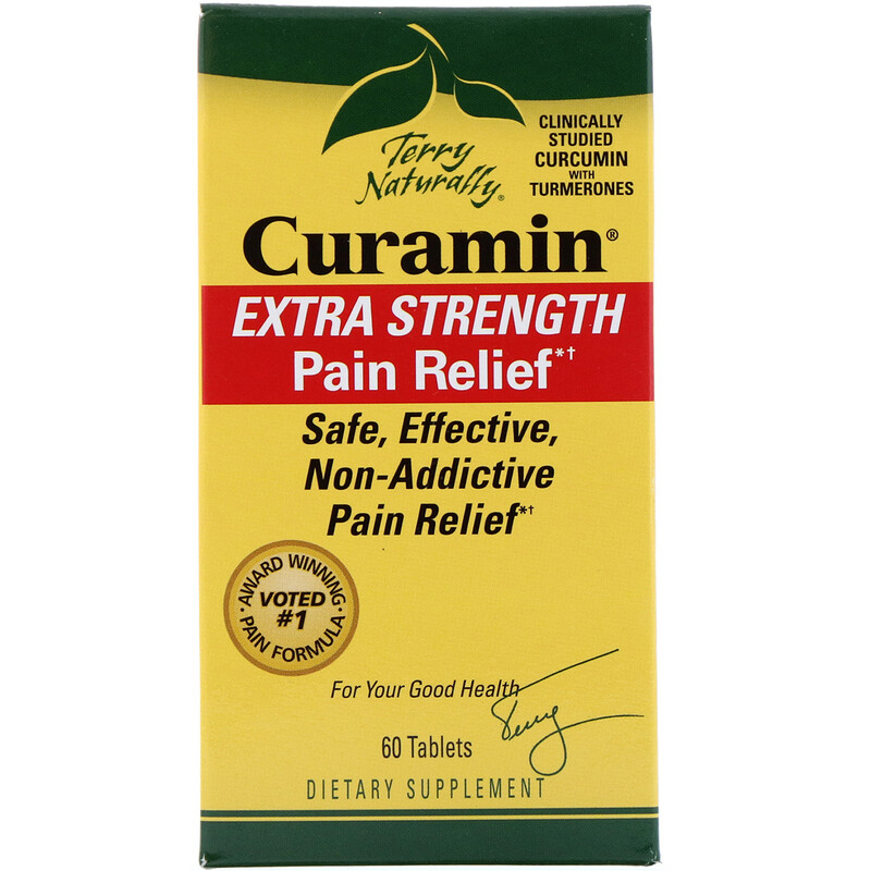 Terry Naturally, Curamin, Extra Strength Pain Relief, 60 Tablets iHerb